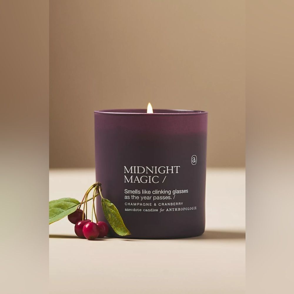 Anecdote Midnight Magic Champagne & Cranberry Glass Candle